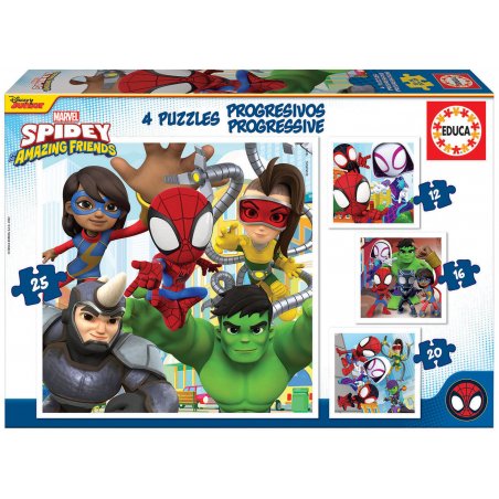 Educa - Puzzle - 12-16-20-25 - Spidey&Amazing Friends (80-19295)