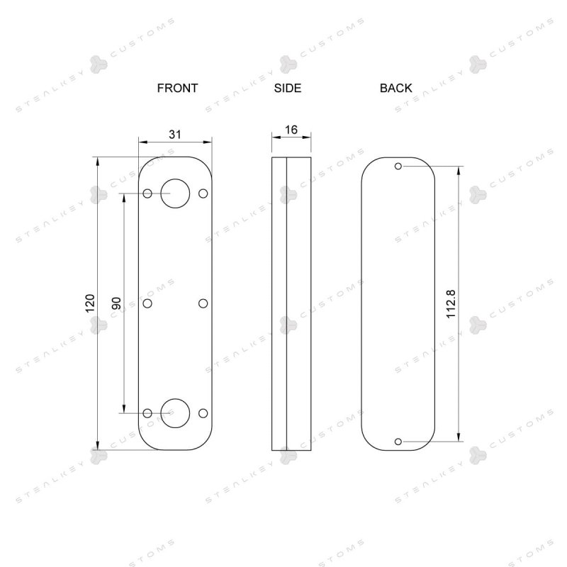 Stealkey Customs Cubetube - 120 mm, Acryl