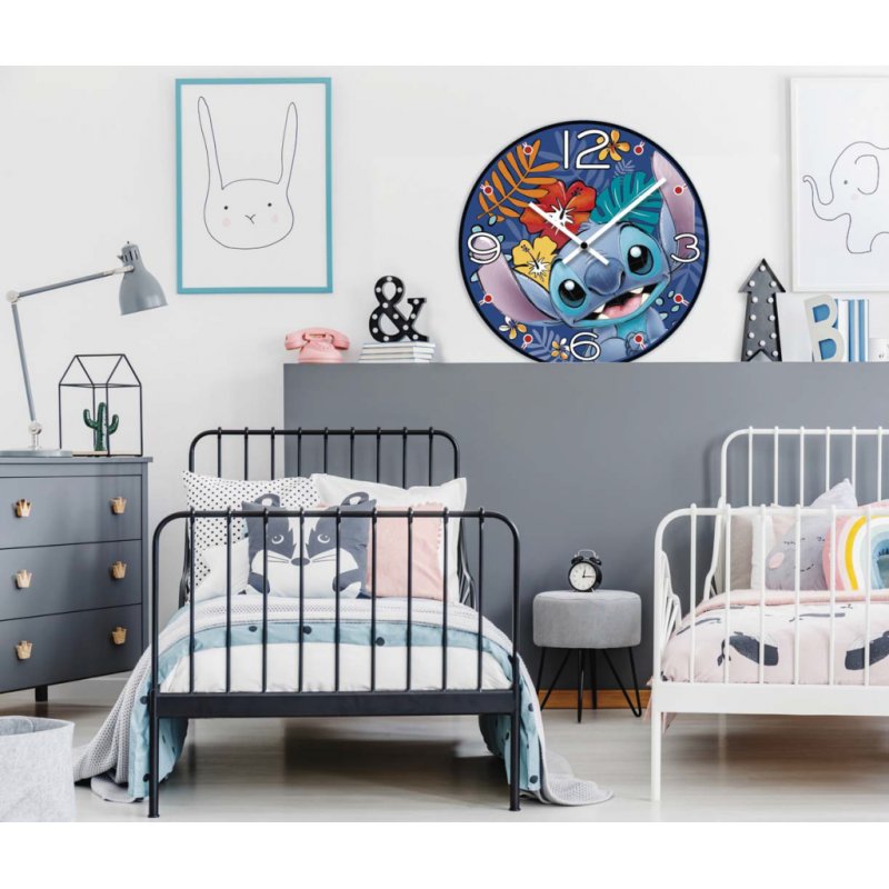 STITCH - Horloge Murale 50cm - Bleu