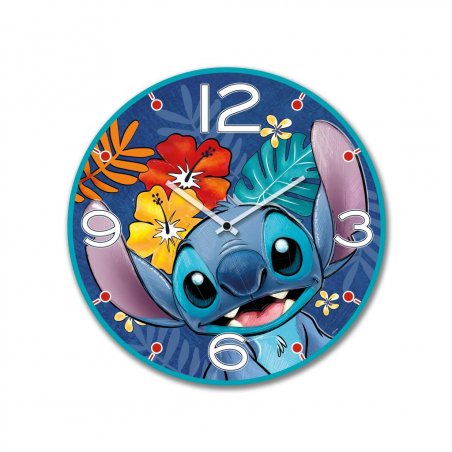 STITCH - Horloge Murale 35cm - Bleu