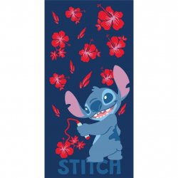 DISNEY - Stitch "Fleurs" - Serviette de Plage 100% Coton - 70x140cm