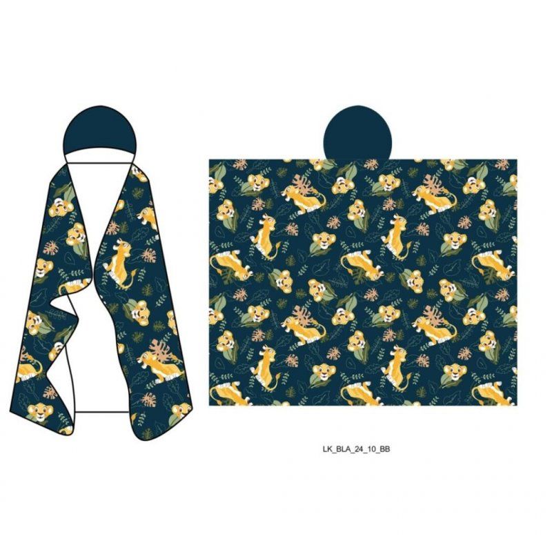 LE ROI LION - Couverture à capuche 120x150cm