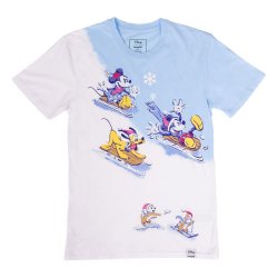 Disney by Loungefly Tee T-Shirt Unisexe Mickey and Friends Winter Wonderland (XL)