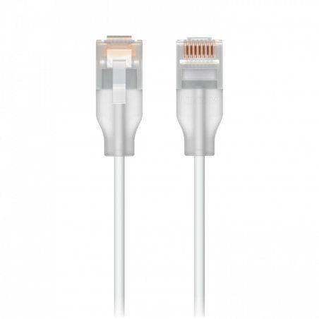 Ubiquiti UACC-Cable-Patch-EL-1M-W câble de réseau Translucide, Blanc Cat6