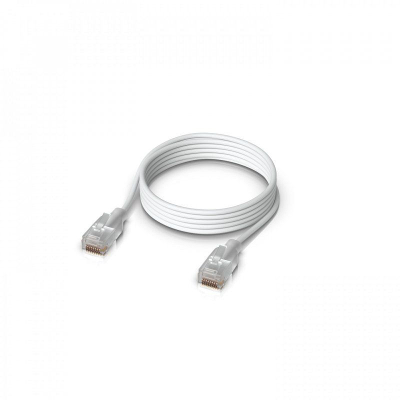 STOCK3 - Ubiquiti UACC-Cable-Patch-EL-1M-W câble de réseau Translucide, Blanc Cat6
