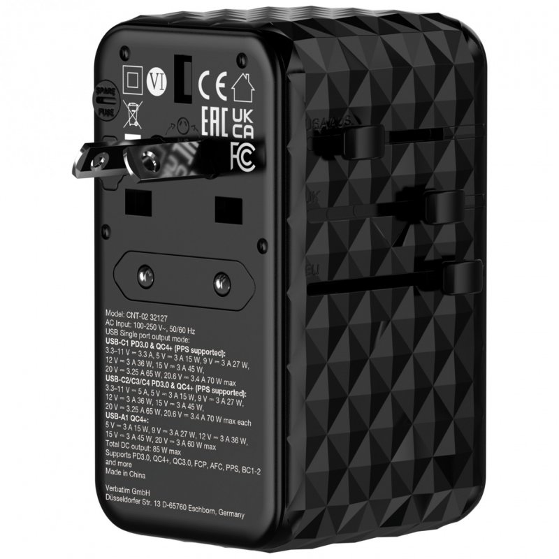 Verbatim Charge 'n' Travel Diamond 85W Retractable Cable CNT-02