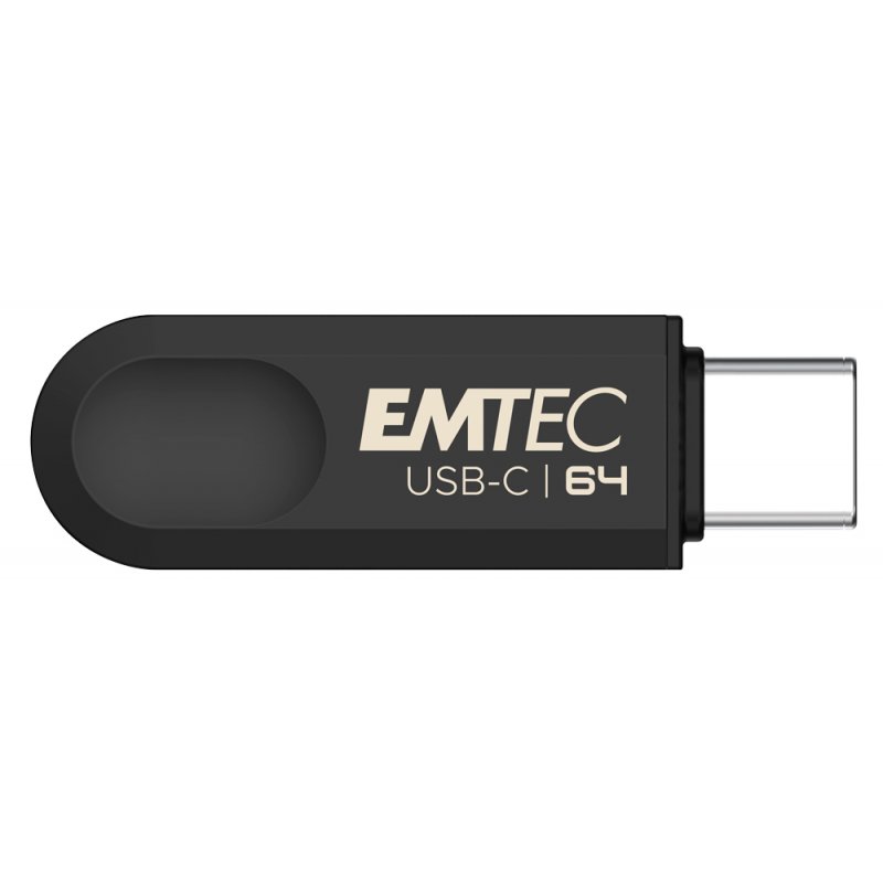 Emtec C280 USB flash drive 64 GB USB Type-C 3.2 Gen 1 (3.1 Gen 1) Black