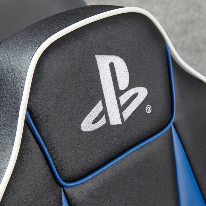X Rocker 2021027 Siège pour jeu vidéo Siège de jeu sur console Siège capitonné Noir, Bleu, Blanc