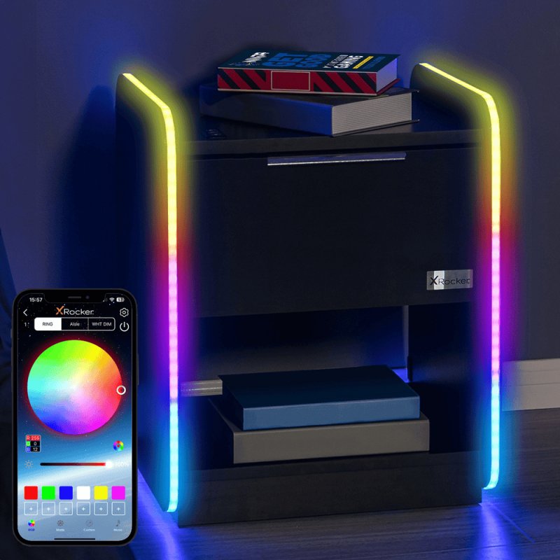 Xrocker Electra Bedside - Black With Black Led