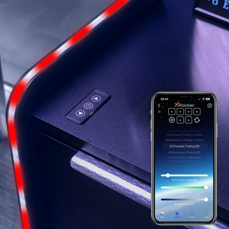 X Rocker 2023267 nightstand/bedside table 1 drawer(s) Black