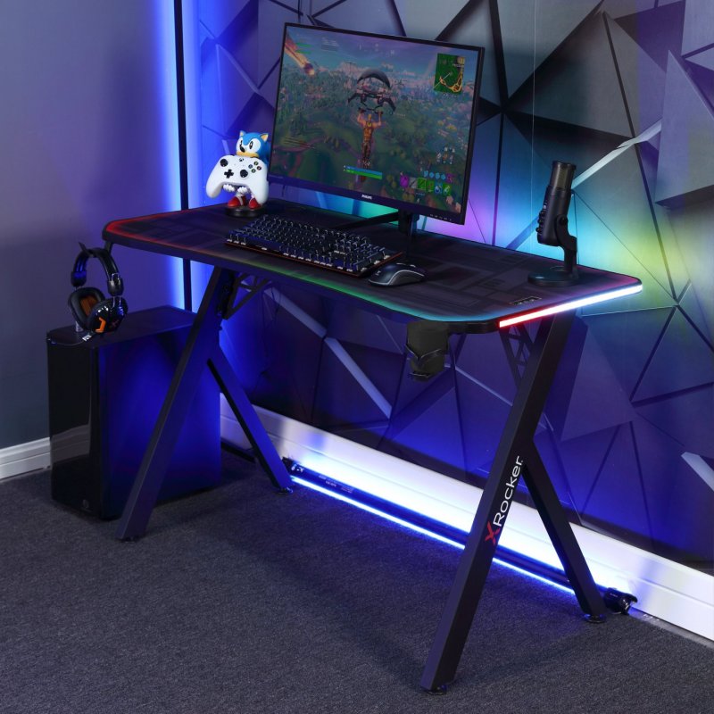 Xrocker Lumio Gaming Desk With Rgb Neo Motion 