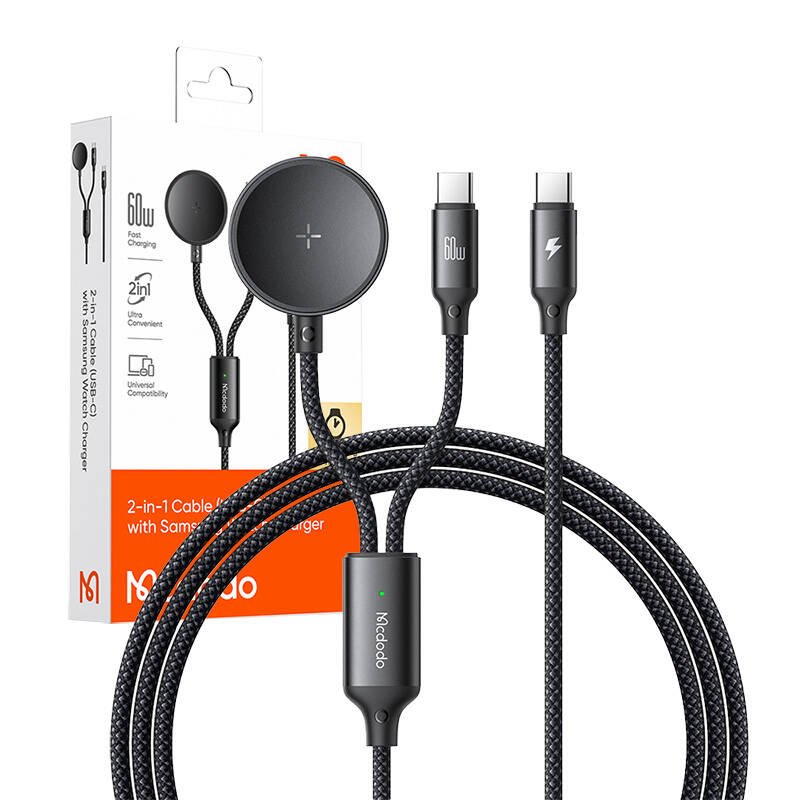 Mcdodo CA-4210 2-in-1 USB-C cable Samsung Watch charger, 60W, 1.2m