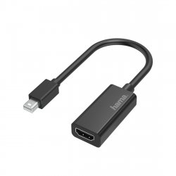 Hama Mini DisplayPort Male to HDMI Female Converter Cable, Black