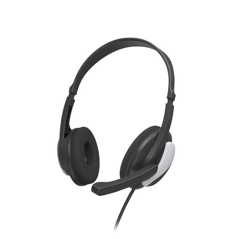 Hama HS-P100 V2 Casque Avec fil Arceau Bureau/Centre d'appels Noir, Argent