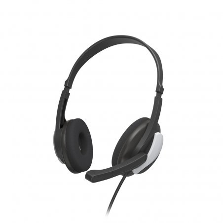 Hama HS-P100 V2 Casque Avec fil Arceau Bureau/Centre d'appels Noir, Argent