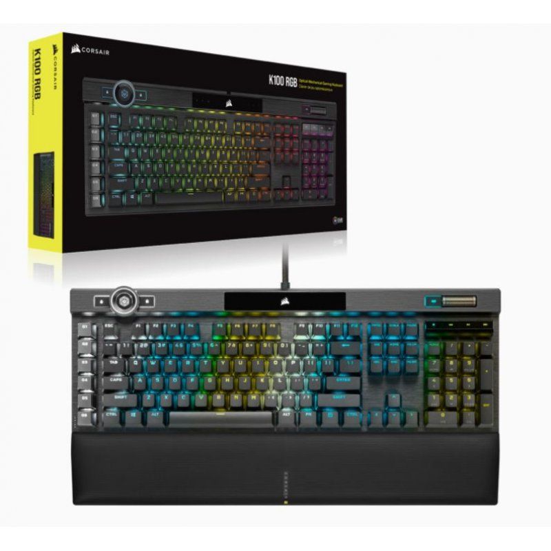 Corsair K100 RGB clavier Jouer USB QWERTZ Néerlandais Noir