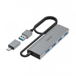Hama Hub 00200138 / USB Hub A&C Gris