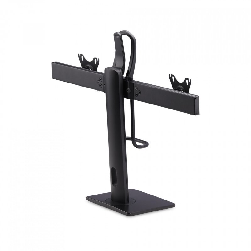 StarTech.com Crossbar Dual Monitor Desk Stand For Double 27-inch Screens, VESA Mount 75x75/100x100, Toolless Height