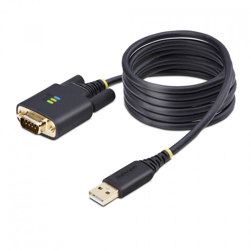 StarTech.com Câble Série Null Modem vers USB de 2m, Rétention COM, FTDI, USB-A vers DB9 RS232, Câble Adaptateur USB