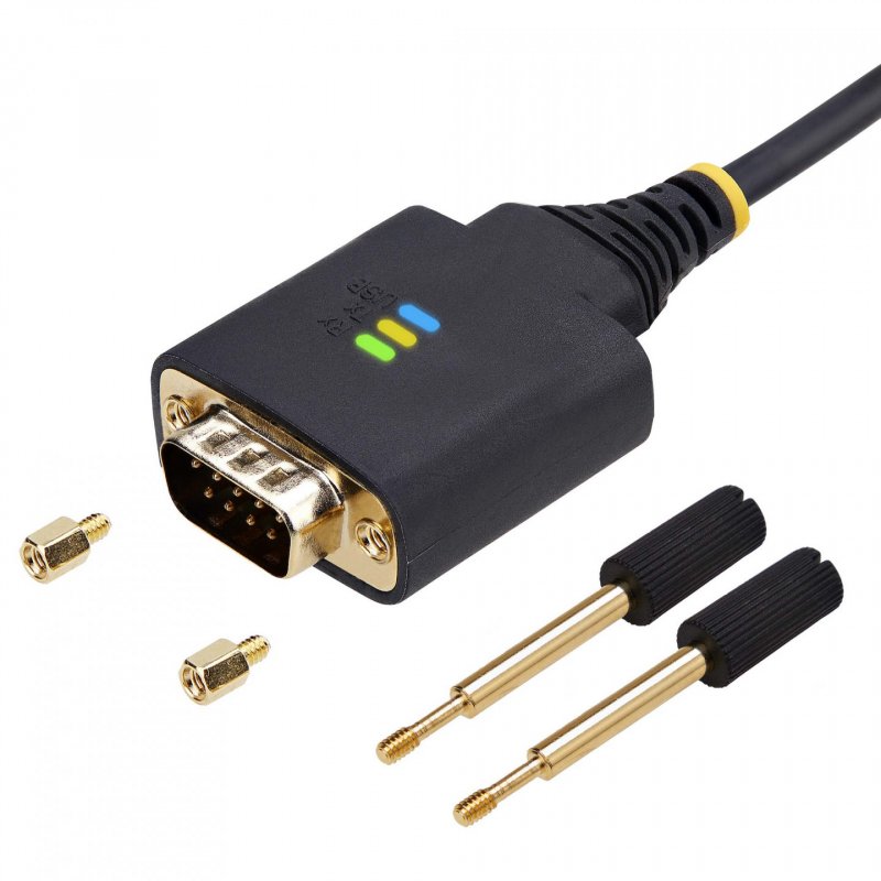 StarTech.com Câble Série Null Modem vers USB de 2m, Rétention COM, FTDI, USB-A vers DB9 RS232, Câble Adaptateur USB
