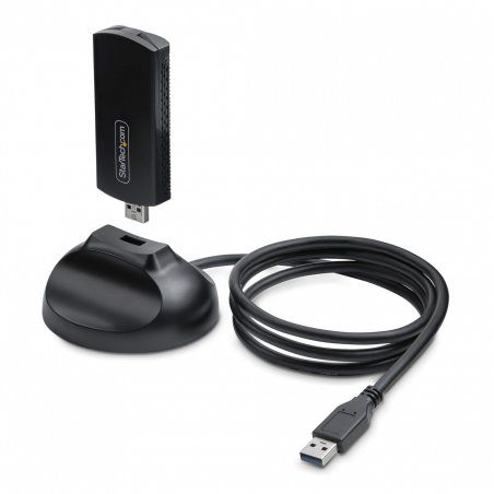 StarTech.com Clé USB WiFi 6E pour Ordinateur de Bureau/Portable, Carte Réseau Sans Fil avec Antenne Pliable, Dongle