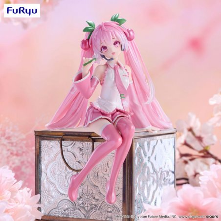 Hatsune Miku statuette PVC Noodle Stopper Sakura Miku 2024 Pearl Color Ver. 15 cm