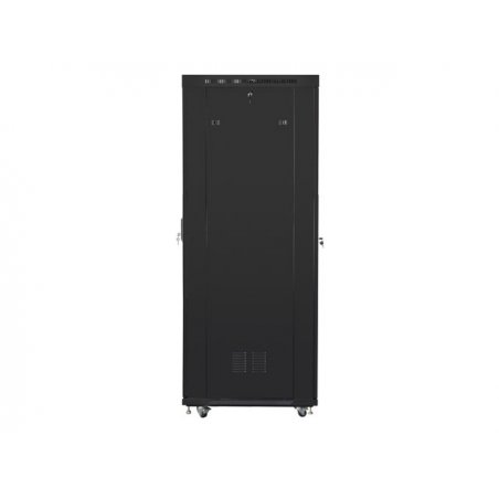 ARMARIO LANBERG RACK 19? 27U 800X1000 FLAT PACK NEGRO PUERTA DE CRISTAL CON LCD