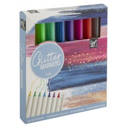 Craft ID - Glitter markers - 8 pcs (CR5016/GE)