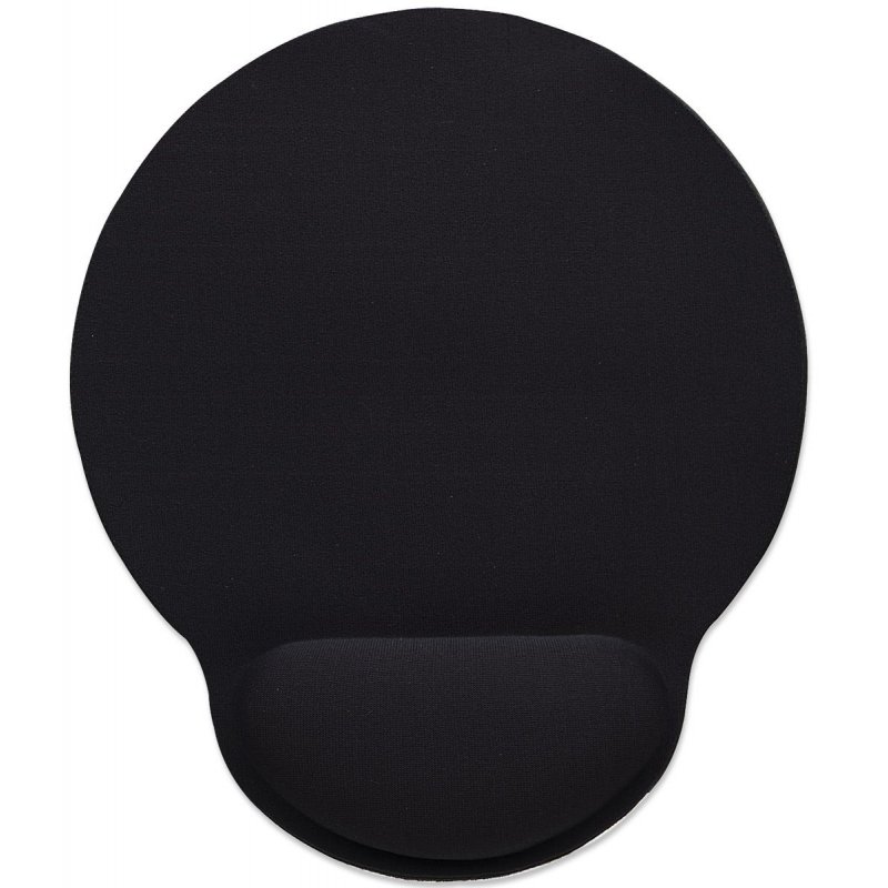 Manhattan Wrist Gel Support Pad and Mouse Mat Black 241 × 203 × 40 mm non slip base Lifetime Warranty Card