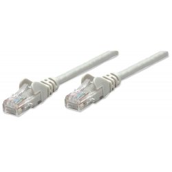 Intellinet Network Patch Cable Cat6 1m Grey CCA U/UTP PVC RJ45 Gold Plated Contacts Snagless Booted Lifetime