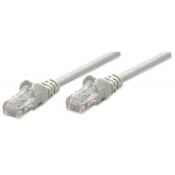 Intellinet Network Patch Cable Cat5e 2m Grey CCA U/UTP PVC RJ45 Gold Plated Contacts Snagless Booted 