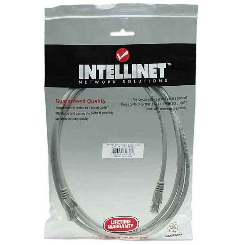 Intellinet 318976 câble de réseau Gris 2 m Cat5e U/UTP (UTP)
