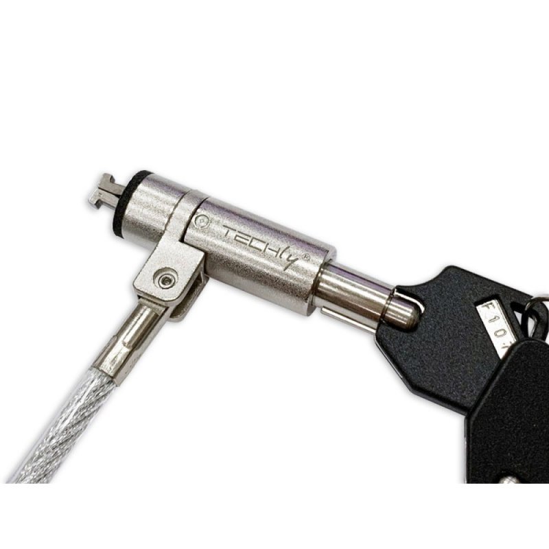 Techly IQ-LOK-15-K câble antivol Argent 1,8 m