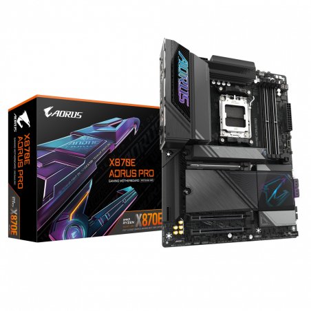 GIGABYTE Carte mère X870E AORUS PRO - Prend en charge les processeurs AMD Ryzen 9000, VRM numérique 16 2 2 phases,