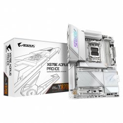 GIGABYTE X870E AORUS PRO ICE Motherboard - Supports AMD Ryzen 9000 CPUs, 16 2 2 Phases Digital VRM, up to 8000MHz DDR5