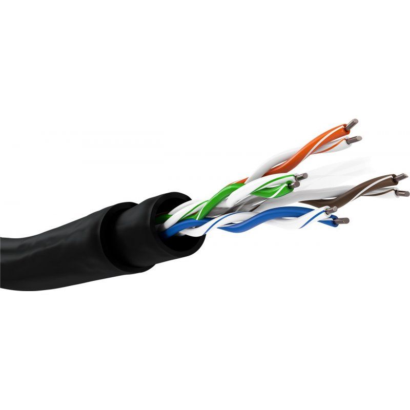 Goobay 94399 câble de réseau Noir 305 m Cat6 U/UTP (UTP)