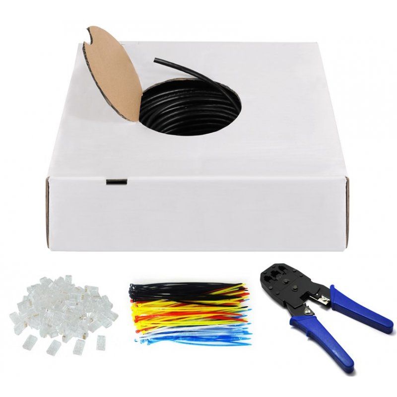 Goobay 94399 câble de réseau Noir 305 m Cat6 U/UTP (UTP)