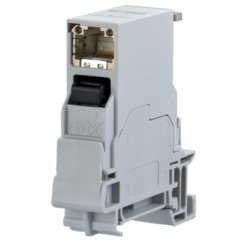 E-DAT Industry glissière TS35 RJ45 insert de field Cat.6 T568A