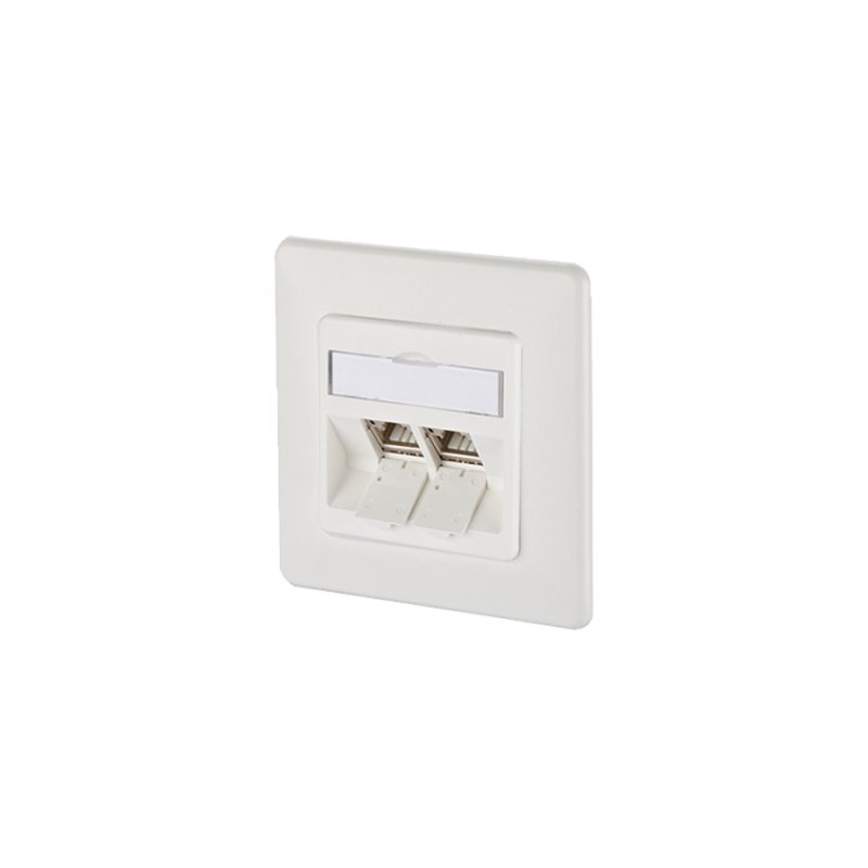 Module Cat.6A 2 ports 270°M UP Blanc pur RAL 9010