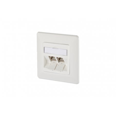 Module Cat.6A 2 ports 270°M UP Blanc pur RAL 9010