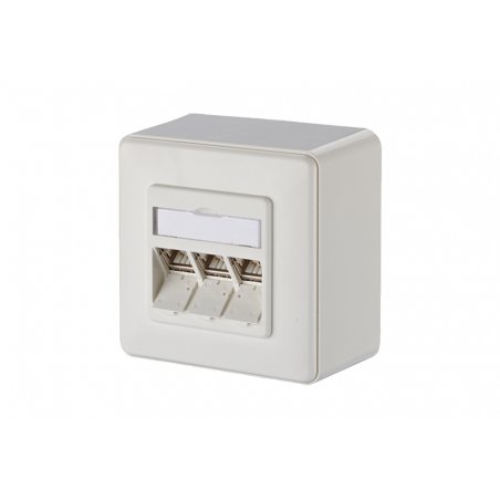 Module Cat.6A 3 ports 270°M AP Blanc pur RAL 9010