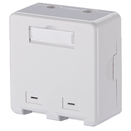 Boîtier Keystone 2 ports vide Blanc pur RAL 9010