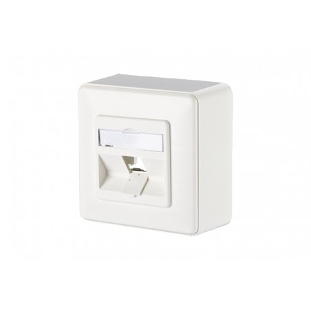 Boîtier module 1 port vide Blanc pur