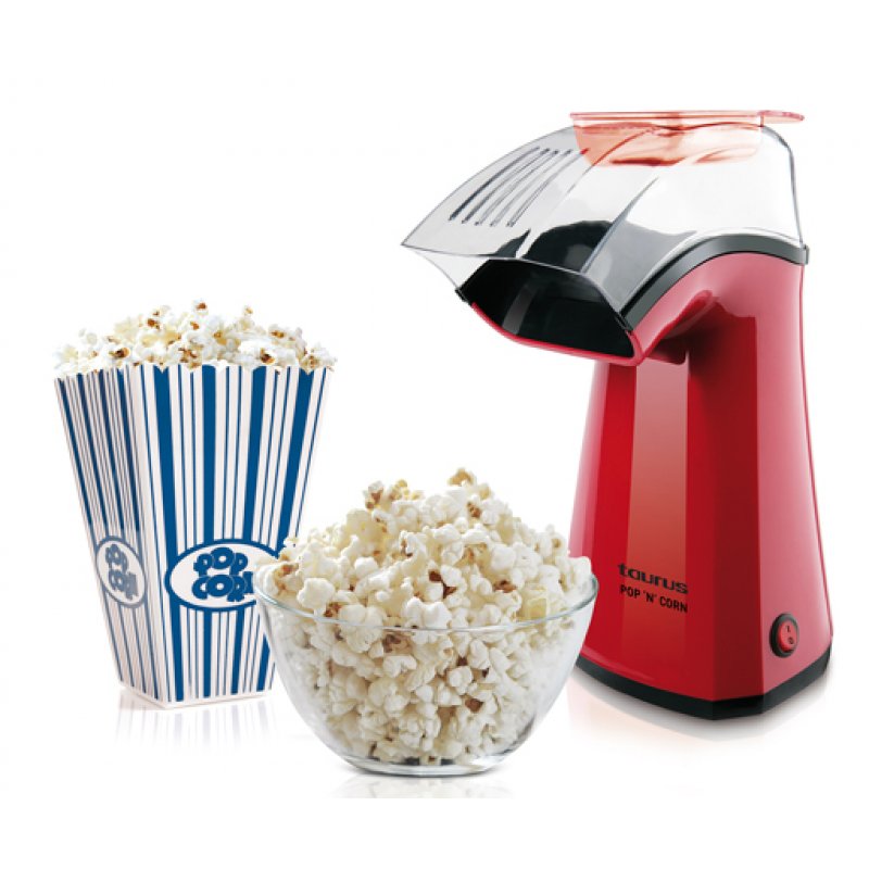 Taurus 968375000 machine à popcorn Noir, Rouge, Transparent 3 min 1100 W