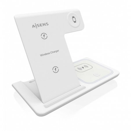 CARGADOR AISENS INALAMBRICO USB-C 3 EN 1 15W BLANCO