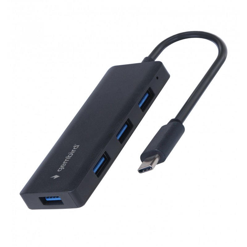 Gembird UHB-CM-U3P4-02 laptop dock/port replicator Wired USB 3.2 Gen 1 (3.1 Gen 1) Type-C Black