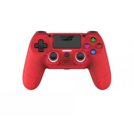 DragonShock - Manette sans fil Bluetooth MIZAR Rouge pour PS4, PC et Mobile