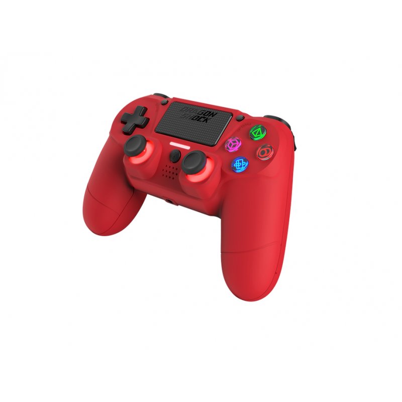 DragonShock - Manette sans fil Bluetooth MIZAR Rouge pour PS4, PC et Mobile