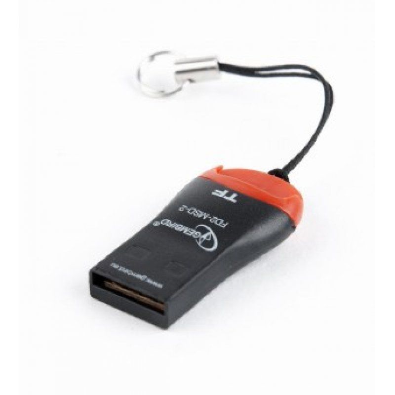 Gembird FD2-MSD-3 lecteur de carte mémoire USB 2.0 Noir, Rouge