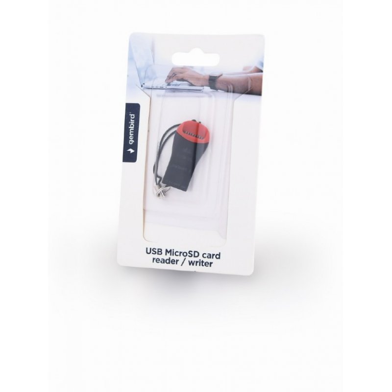Lecteur de Cartes externe Gembird USB 2.0 (Noir/Rouge)